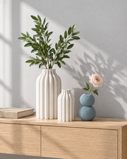 Decorative vases showcasing the ROVELARA decor collection