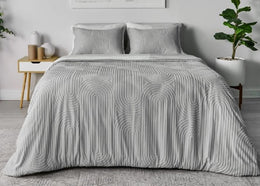 Performance Queen Duvet Set with PowerSnap - Grey