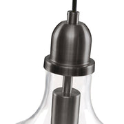 Bell Glass Pendant Light – Gold, Bronze or Silver Metal Base, Clear Glass Shade & Adjustable Cord | 9