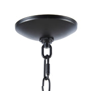 6-Light Metal Chandelier – Matte Black, 40