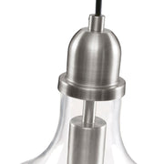Bell Glass Pendant Light – Gold, Bronze or Silver Metal Base, Clear Glass Shade & Adjustable Cord | 9