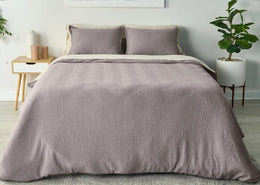 Moisture-Wicking Queen Duvet Set with PowerSnap™ - Taupe