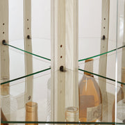 Lighted Corner Curio Cabinet Tall Display Case with Mirrored Back Glass Doors Adjustable Shelves White