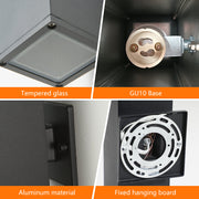2-Pack Modern Black Outdoor Wall Sconce | Up & Down Weatherproof Light Fixture for Porch, Patio & Garage