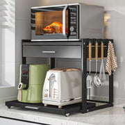 Multi-Functional Metal Microwave Countertop Storage Rack