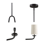 5-Light Modern Farmhouse Linear Chandelier – Drum Shades & Oil Rubbed Bronze | Kitchen Island & Dining Room