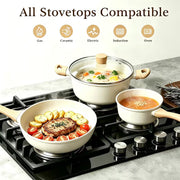 12-Piece Stainless Steel Cookware Set with Frying Pan and Saucepan