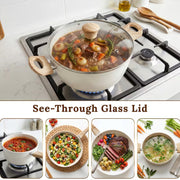 12-Piece Stainless Steel Cookware Set with Frying Pan and Saucepan