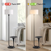 Dimmable Floor Lamp with Side Table – 57.5