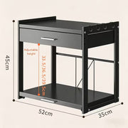 Multi-Functional Metal Microwave Countertop Storage Rack