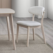 ACTU Scandinavian Dining Table Set with Upholstered Chairs for Small Spaces (Seats 4–6)