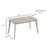 ACTU Scandinavian Dining Table Set with Upholstered Chairs for Small Spaces (Seats 4–6)