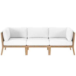 Clearwater Outdoor Patio Teak Wood Sofa by Modway