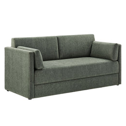Linden Upholstered Heathered Chenille Small Sofa