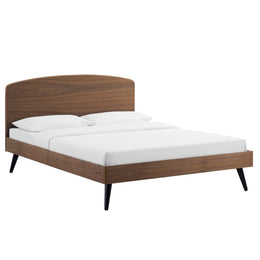 Bronwen Wood Queen Platform Bed in Walnut