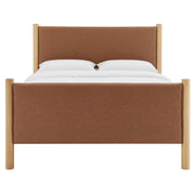 Maven Queen Size Vegan Leather Upholstered Platform Bed