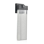 Modern Outdoor LED Wall Sconce – Bubble Crystal Up & Down Light, Weatherproof Black Frame | Porch & Patio