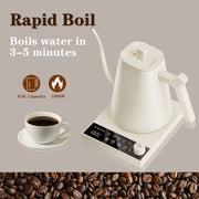 0.6-Liter Gooseneck Electric Kettle with Precision Temperature Control