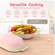 5-Quart Enameled Cast Iron Bread Oven with Dome Lid and Potholders