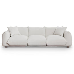 Kely Modern 100'' Cream Boucle Upholstered Sofa