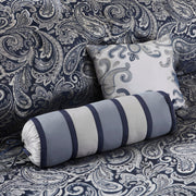 12 Piece Comforter Set with Cotton Bed Sheets Navy Cal King