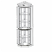 Lighted Corner Curio Cabinet Tall Display Case with Mirrored Back Glass Doors Adjustable Shelves White