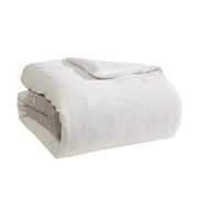 Preston 5-Piece Textured Jacquard Comforter Set with Decorative Pillows - Tan & White