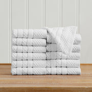 100% Cotton Checkered Jacquard Bath Towel Set - Giuliana Collection