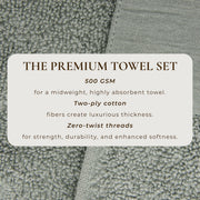 Cotton Linen-Like Border 6-Piece Towel Set - Priya Collection