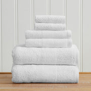 100% Cotton Woven Texture Bath Towel Set - Marbella Collection