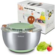 5.3-Quart Stainless Steel Salad Spinner and Vegetable Dryer with Drain