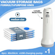 5-Piece Vacuum Storage Bag Set with Electric Air Pump