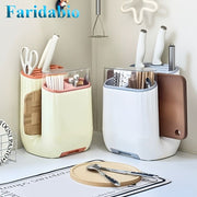 Countertop Utensil Organizer with Chopping Board Stand