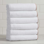 Cotton Border-Stitched 6-Piece Towel Set - Valery Collection