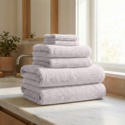 Turkish Cotton Ribbed 6-Piece Bath Towel Set - Georgiana Collection