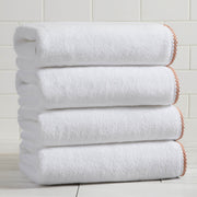 Cotton Border-Stitched 6-Piece Towel Set - Valery Collection