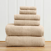 100% Cotton Woven Texture Bath Towel Set - Marbella Collection