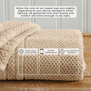 100% Cotton Checkered Jacquard Bath Towel Set - Giuliana Collection
