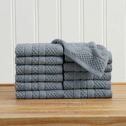 100% Cotton Checkered Jacquard Bath Towel Set - Giuliana Collection