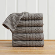 100% Cotton Checkered Jacquard Bath Towel Set - Giuliana Collection