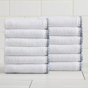 Cotton Border-Stitched 6-Piece Towel Set - Valery Collection